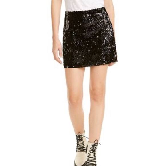 Free People Sequin Mini Skirt - Picture 2 of 9